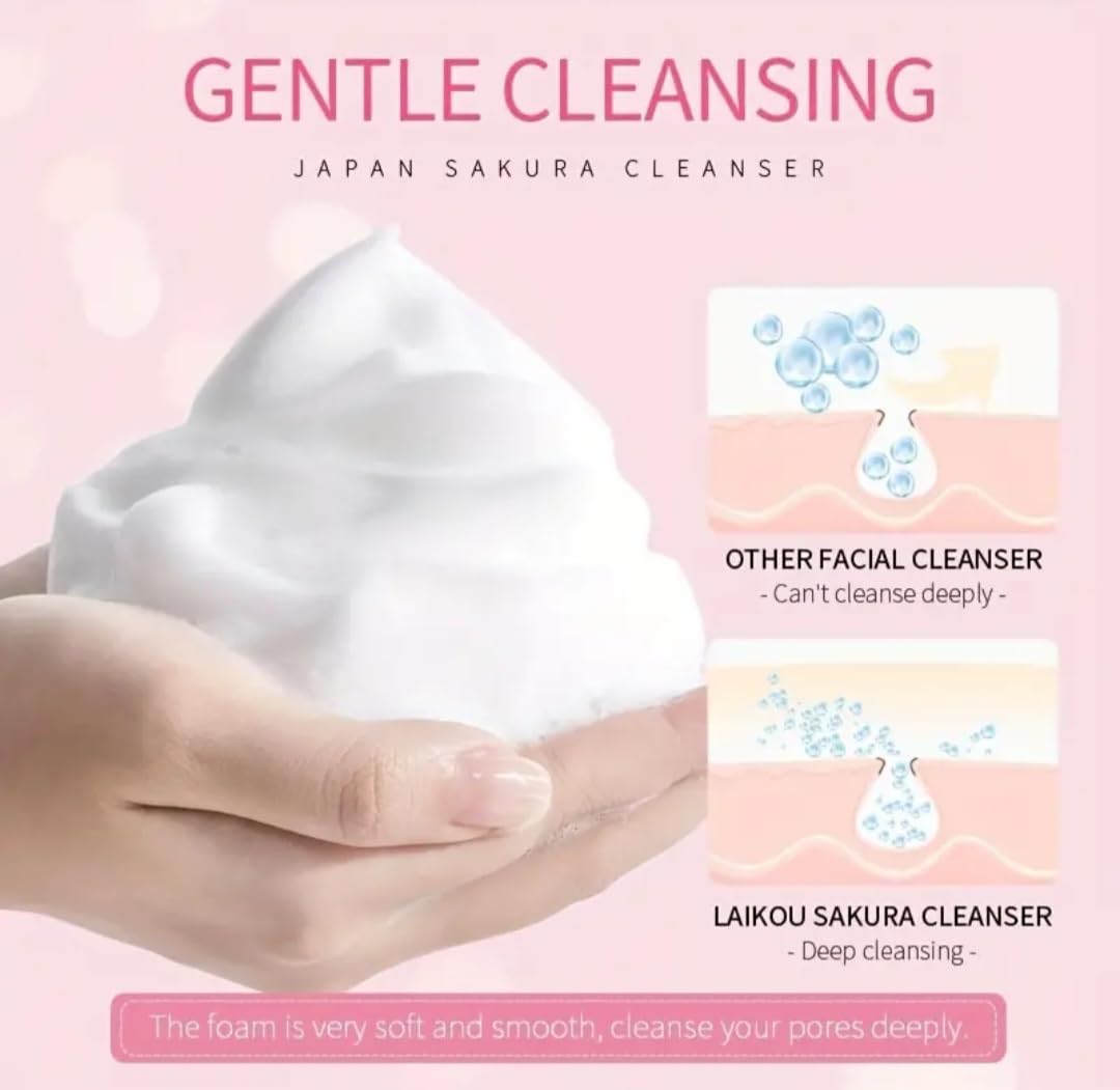 Amazon.com: Generic Japan Sakkura Foam Cleanser, Cherry Blossoms